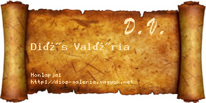 Diós Valéria névjegykártya