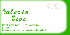 valeria dios business card