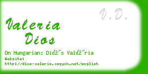 valeria dios business card